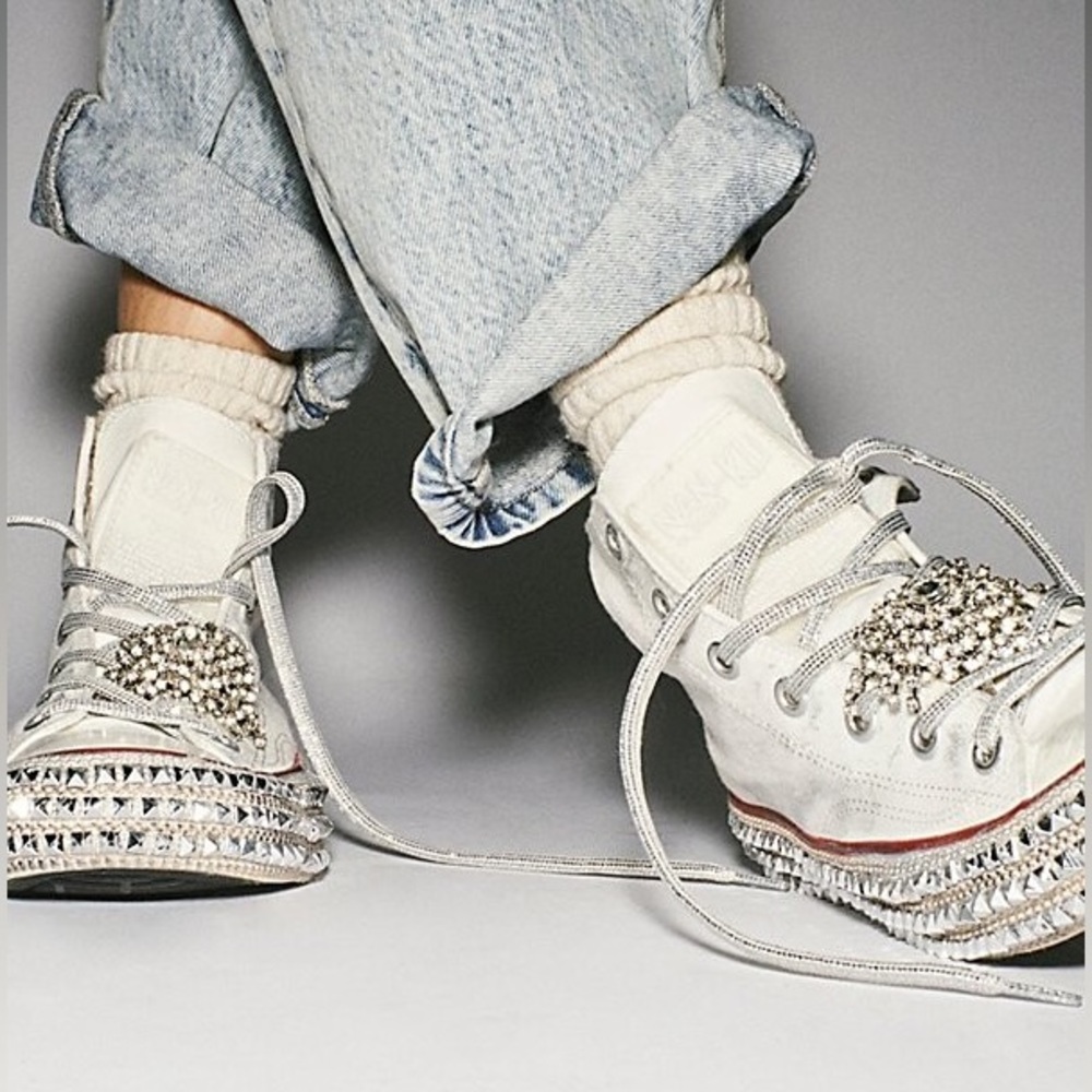 Nan-Ku Couture Studded Sneakers